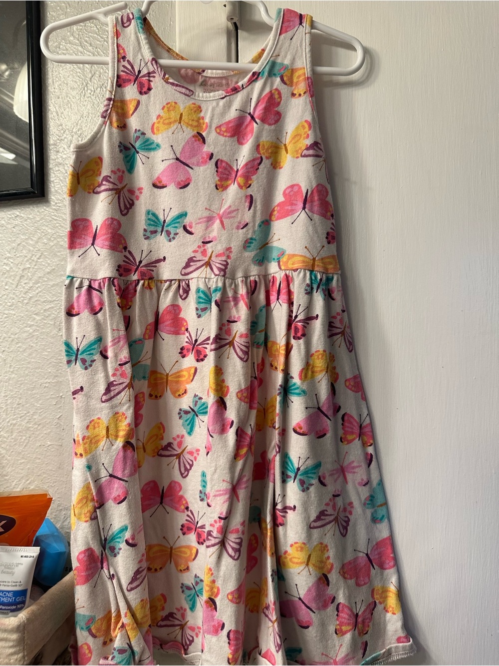 jumping beans Multicolor Butterfly Tank Dress - Pink, Yellow, Purple